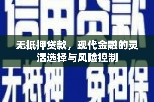 丘北无抵押贷款，现代金融的灵活选择与风险控制