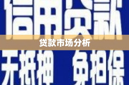 丘北贷款市场分析