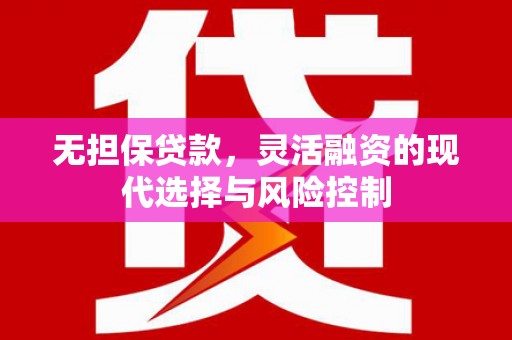 丘北无担保贷款，灵活融资的现代选择与风险控制