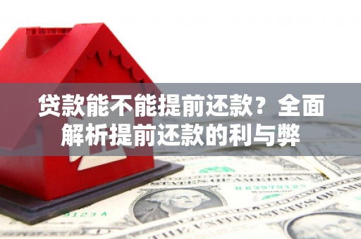 丘北贷款能不能提前还款？全面解析提前还款的利与弊