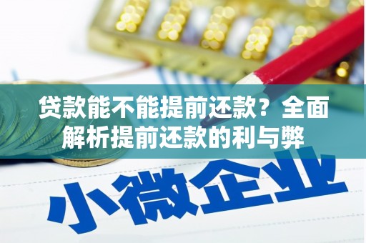 丘北贷款能不能提前还款？全面解析提前还款的利与弊