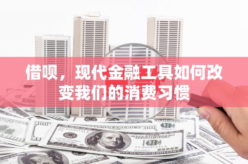 丘北借呗，现代金融工具如何改变我们的消费习惯