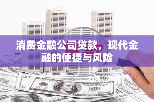 丘北消费金融公司贷款，现代金融的便捷与风险